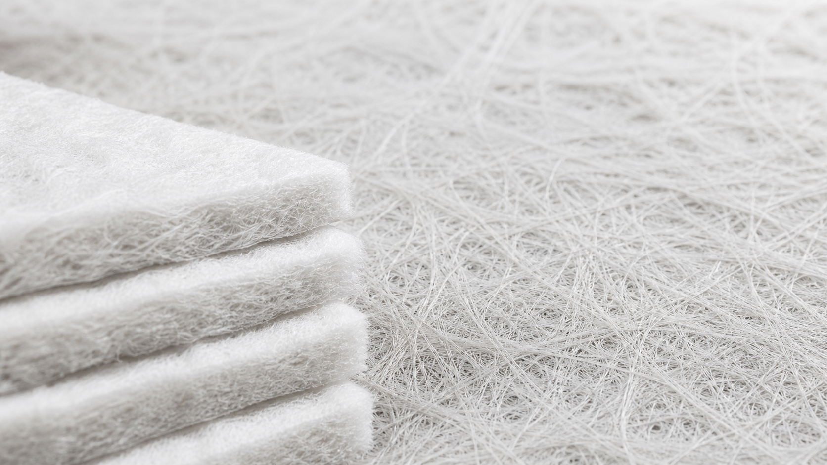 Macro view of the polyester fibre structure
